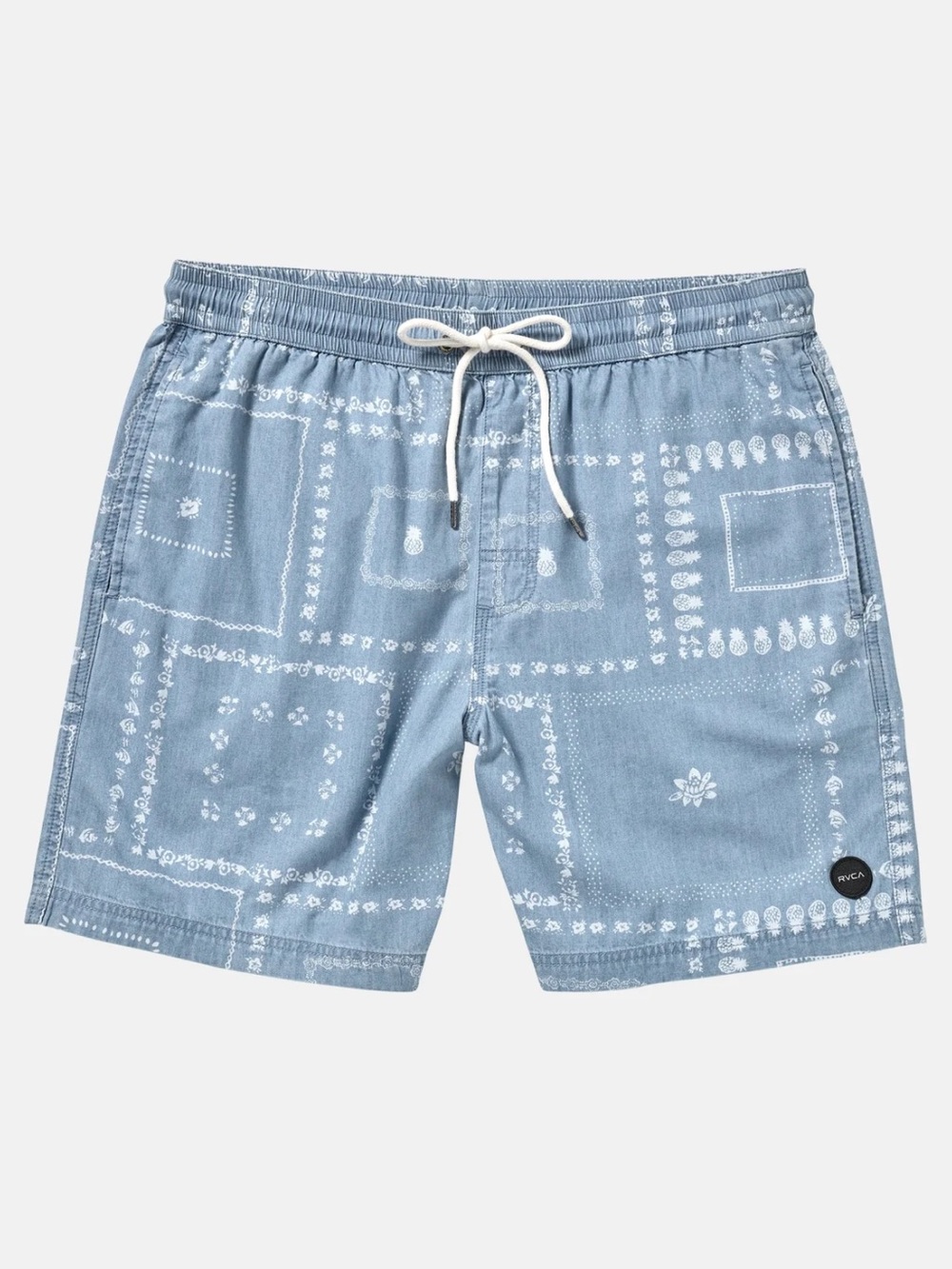 RVCA Light Blue Bandana Print Shorts ~ Large - Picture 16 of 16